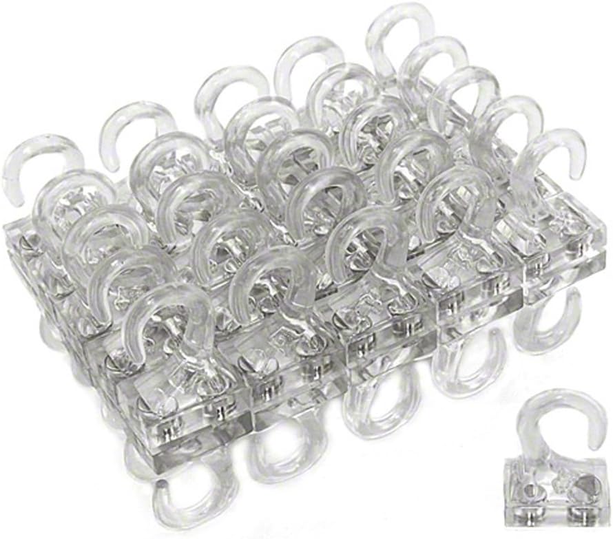 50 de plástico transparente con ganchos magnéticos de 2 kg para 50