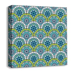 Canvas Wall Art Traditional National Culture Painting Artwork for Home Prints Framed - 12x12 inches