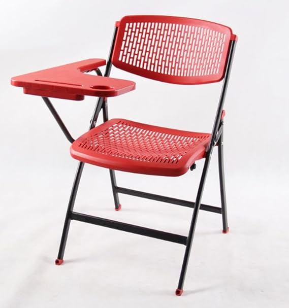 Amazon 【 サイドテーブル 付き パイプ椅子 】 折りたたみ式 テーブル 一体型 パイプ椅子 チェアテーブル オメガ ミーティング