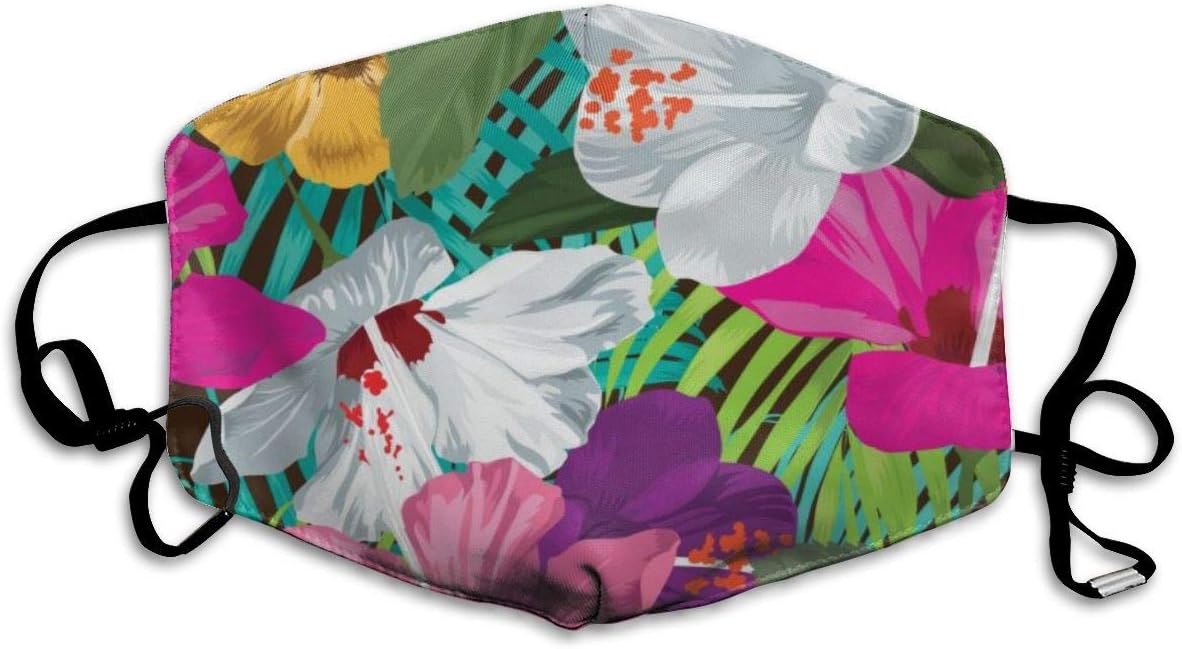 Dust Mask Floral 59 Mouth Cover Reusable Respirator for Women Girls Travel Sport Outdoor Cycling
