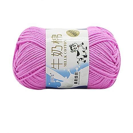 Prevently Milch Baumwolle Wolle Baumwolle Häkeln,50g Chunky Bunte Hand Stricken Scores Milch Baumwolle