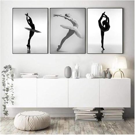 Amazon.de: QUNAQ weißes und schwarzes elegantes Ballett-Tanz-Poster