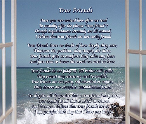 True Friends - Poem Print (8x10) - Beautiful Friend Gift for any Occasion