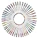 60 Glitter Gel Pens for Adult Coloring Books, Assorted Fine Point Color Pen Including Neon, Metallic, Pastel and Classic. Non-Toxic, Long Lasting Ink, Acid Free, and Smooth Ink Flow.