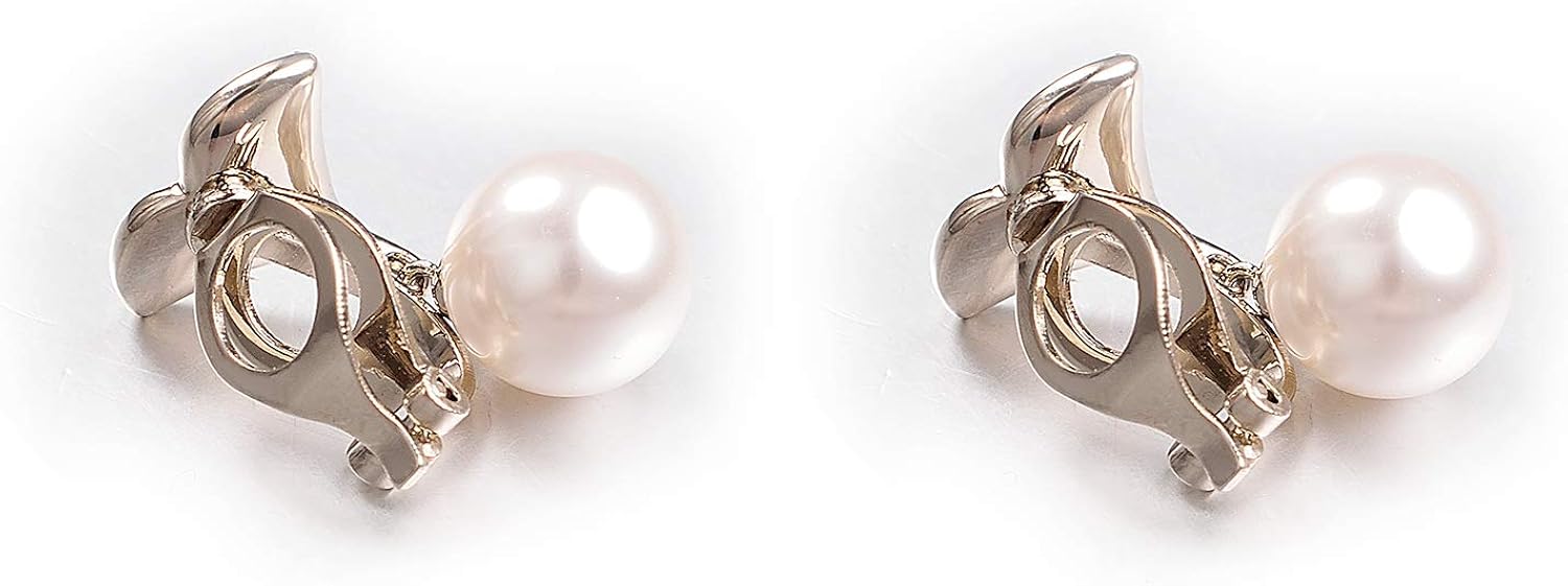 Yoursfs Faux Pearl Clip on Earrings for Women Flower Style Wedding Clip