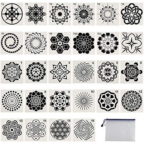 3 Mandala+Painting+Templates+Stencils+Projects