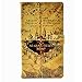 Galaxy S6 Case Hogwarts Marauder's Map Vintage Retro Pattern Leather Wallet Credit Card Holder Pouch Flip Stand Case Cover For Samsung Galaxy S6