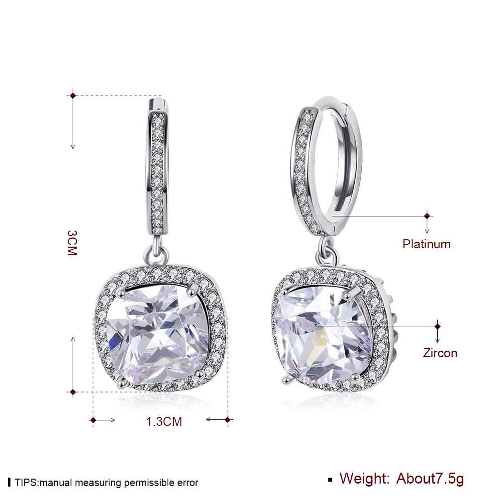 yellow chimes white sparkling crystal drop earrings for women (white) (ycfjer-163bndedg-wh)