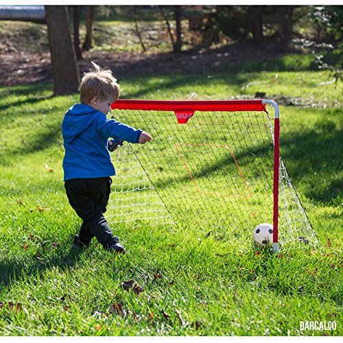 Soccer Goal and Pitchback 3 in 1 Sports Net with Soccer Ball