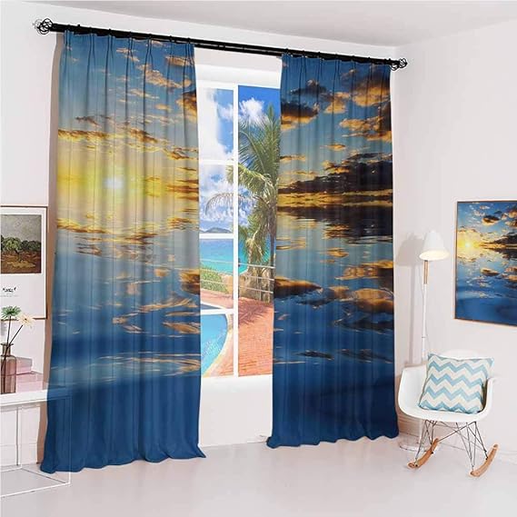 Amazon.com: Leinuoyi - Cortina de protección solar con diseño de árbol