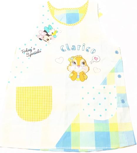 Amazon Co Jp クラリス チップ デール ミニー デイジー エプロン Bigアップリケ 保育士 女性用 M L レディース チェック ディズニー グッズ おもちゃ