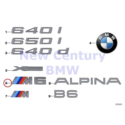 BMW Genuine Emblems  Letterings Label - M6 - M6 M6 M6 M6 M6 M6