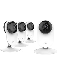 YI 4pc Home Camera, Wi-Fi IP Security Surveillance System with Night Vision for Home, Office, Shop, Baby, Pet Monitor with iOS, Android, PC App - Cloud Service Available