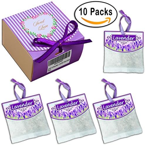 10 Packs Best Moth Protection Natural Lavender Sachets For Drawers and Closets Fresh Scents