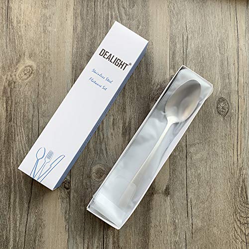 Large Dinner Spoons, DEALIGHT 18/10 Stainless Steel Heavy Duty Tablespoon, 8.25 Inches, Serving Spoon, Set of 6 - Thumbnail 6