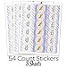Magical Unicorn Party Favors - Mini Candy Bar Wrappers - 45 Stickers