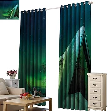 Amazon Com Blackout Window Drapes Luxury Aurora Borealis