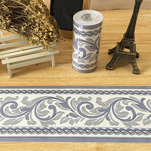 SimpleLife4U Moistureproof PVC Wallpaper Border Peel & Stick Wall