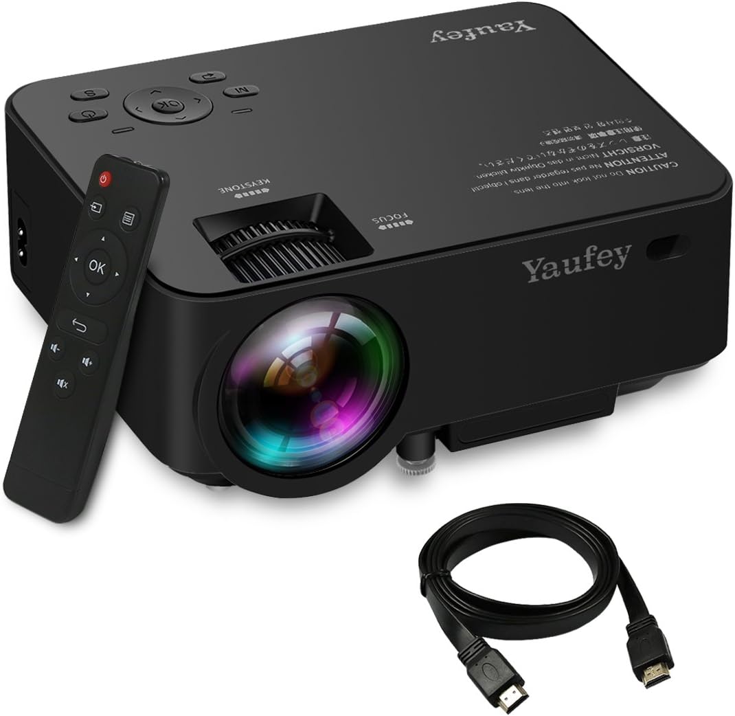 yaufey Proyector,1500 lumenes Mini LED Multimedia Home Cinema ...