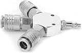Fafeicy 1/4'' F-NPT 3 Way Pneumatic Quick Connector Manifold Air Hose Splitter view 9