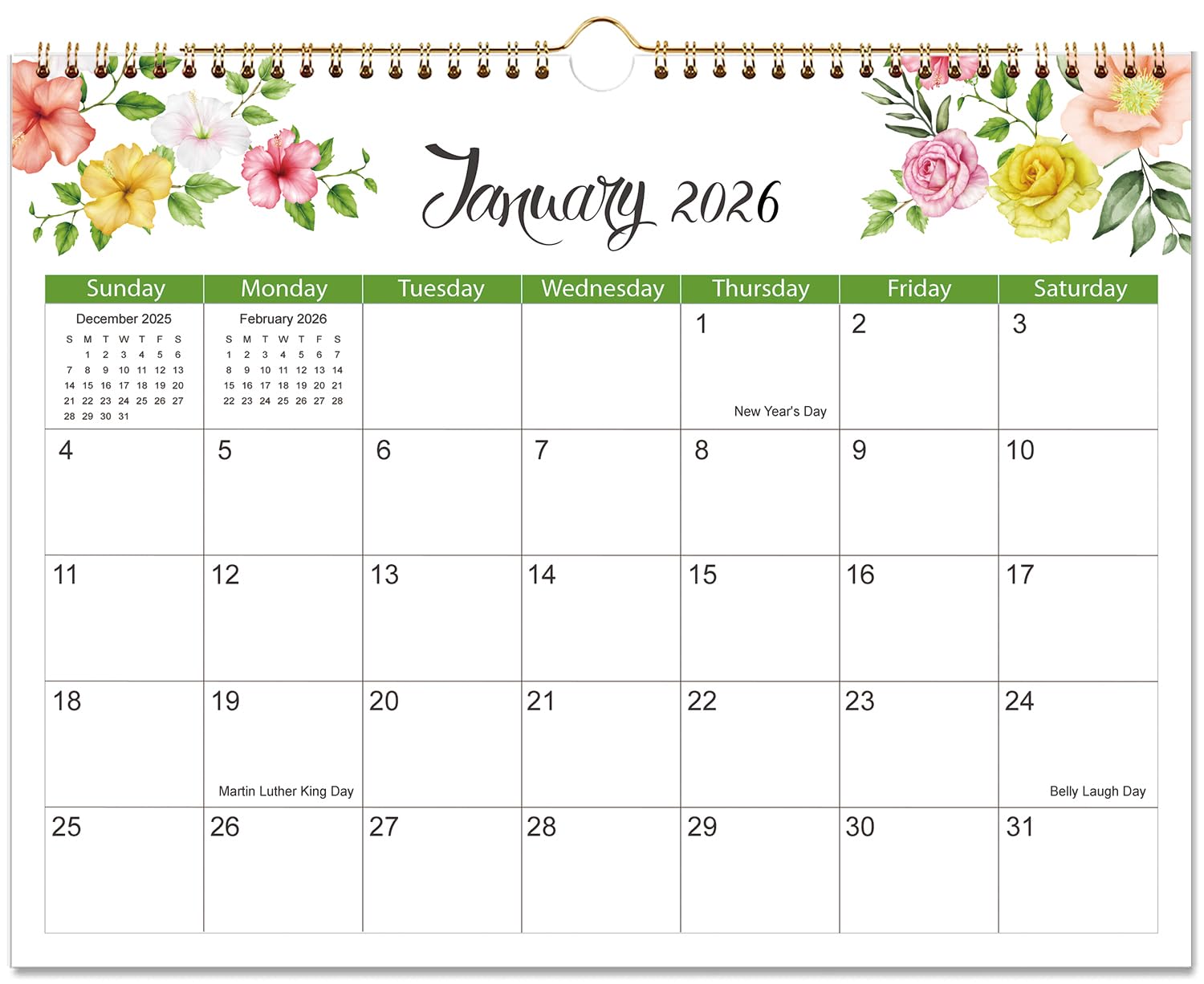Photo 1 of 2026 Wall Calendar - 2026 Calendar Runs from January 2026 to December 2026, 11.5"x14.5", 12 month calendar 2026, Feminine Design for Home/Office Decor