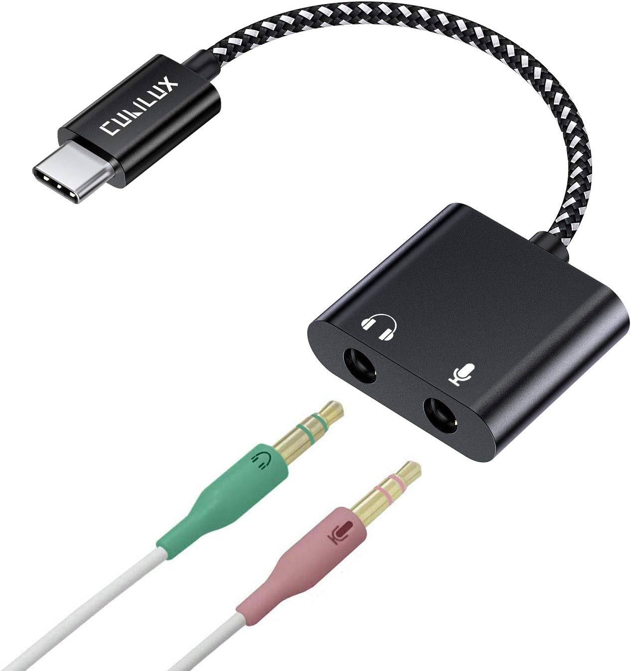 USB C Microphone Adapter with Headphone Jack for Amazon.co.uk Electronics