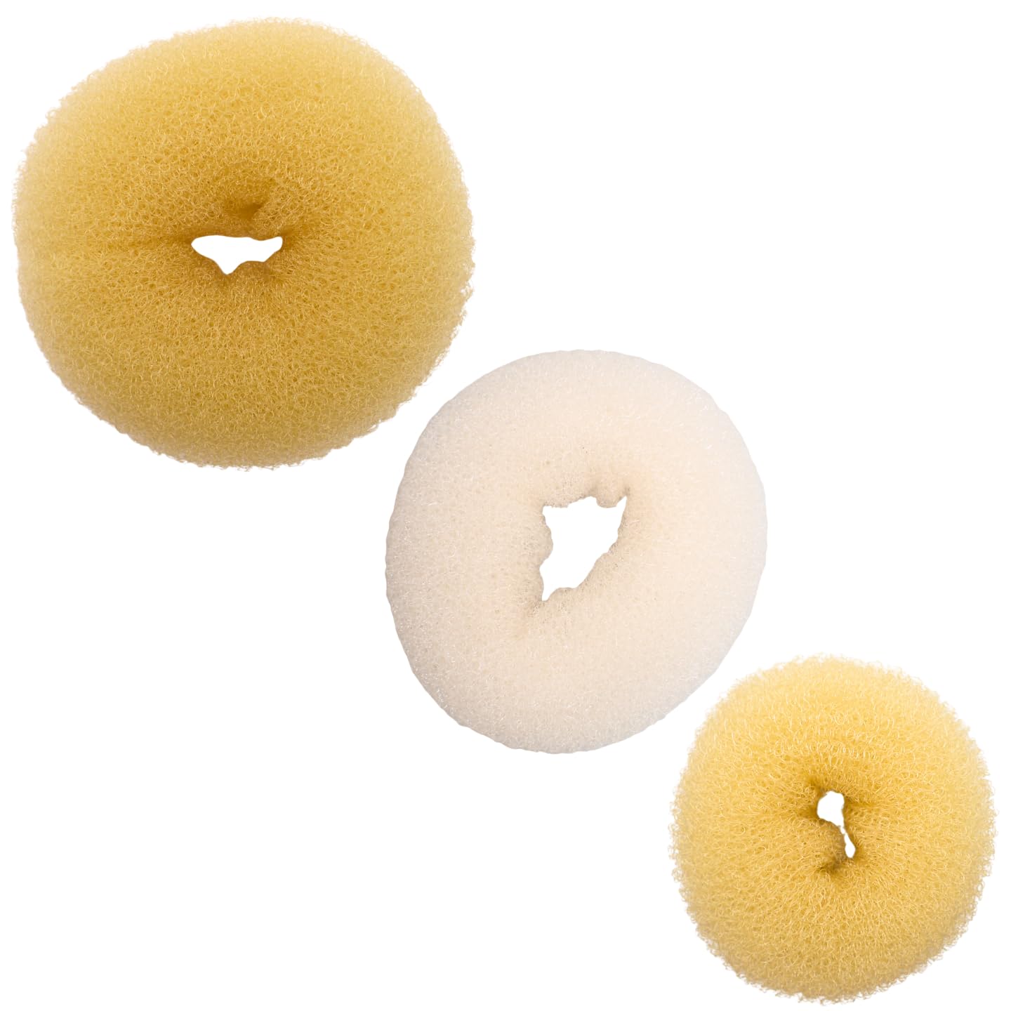 Topkids Accessories Hair Donut Bun Maker Set Bun Doughnut Hair Bun Shaper Bobby Pin Holder Donut Ring Styler Hair Bun Maker For Girls, Women, Ladies, Kids (Small, Medium & Large, Blonde)