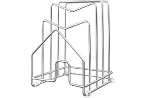 Pot Lid Organizer Cutting Board Holder Inside Cabinet 304 Stainless Steel Pots and Pan Organizer Under Cabinet Pot Cover Cook