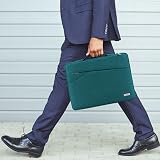 TECOOL 15.6 Inch Laptop Sleeve Teal Protective Case with Handle and Pockets view 3