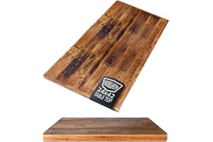 HEIRLOUM Reclaimed Wood Table Top - Rustic Recycled Solid Wooden Piece Perfect for Signs, Counters, Kitchens, Dining and Coffee Table Tops (Straight Plank Table Top, 24" x 42")