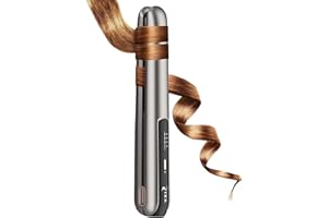 2-in-1 Cordless Hair Straightener and Curler, Portable Mini Flat Iron with rechargeable, Wireless Curling Iron for Travel