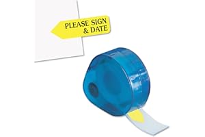 Redi-Tag Redi-Tag Please Sign and Date Arrows in Dispenser (RTG81124), Yellow, 1-Pack