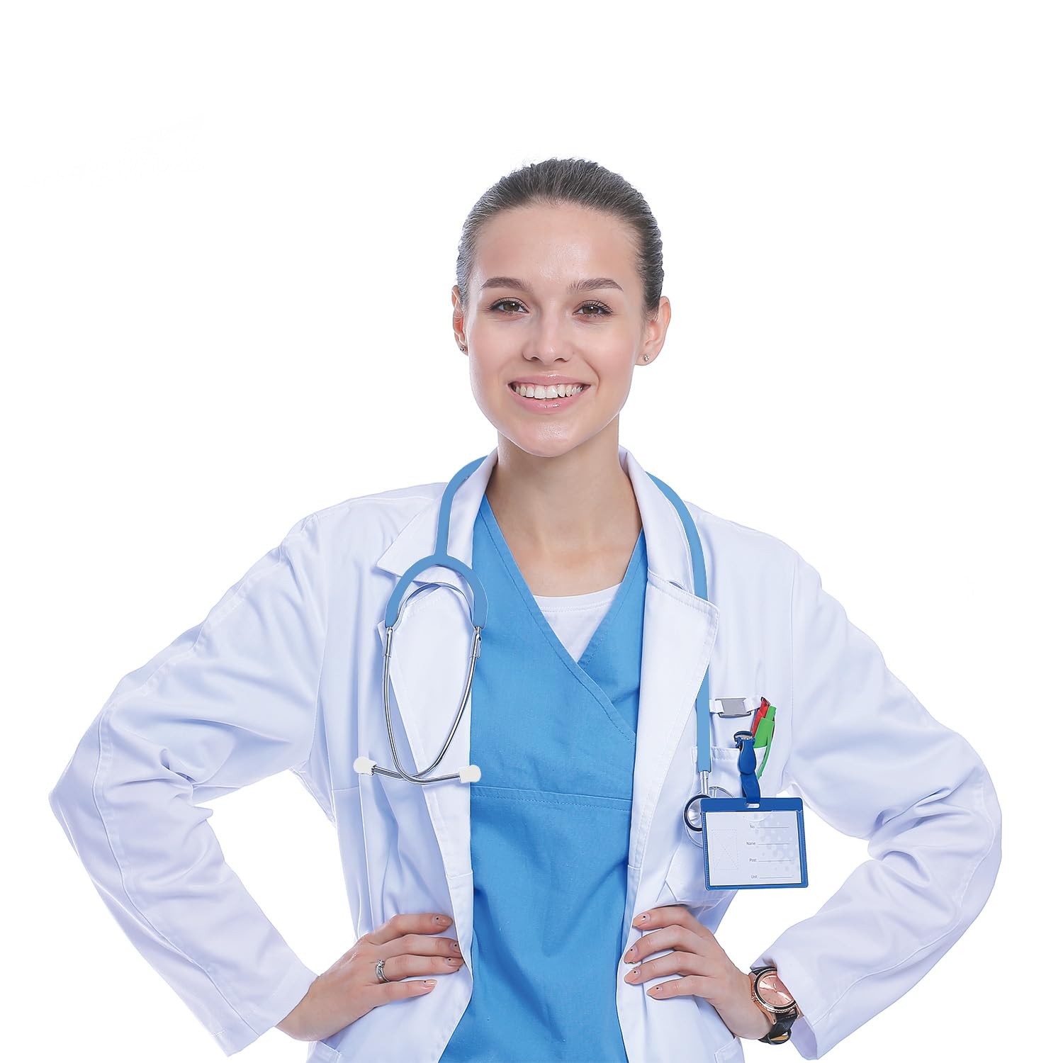 Photo 1 of Rauoawby White Lab Coat for Adults-Teenager's Lab Coat for Doctor Scientist & Chemistry Experiment Costume Halloween Dress Up (S)