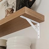 HAOCHEN 8 Heavy Duty Shelf Brackets 300x190mm White Triangle 90 Degree view 5
