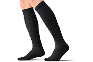 IRAMY Scrunch Football Socks Ultra Long 1 Pack/2 Packs Combed Cotton With Ankle Support Padded Knee High Socks Youth Adult