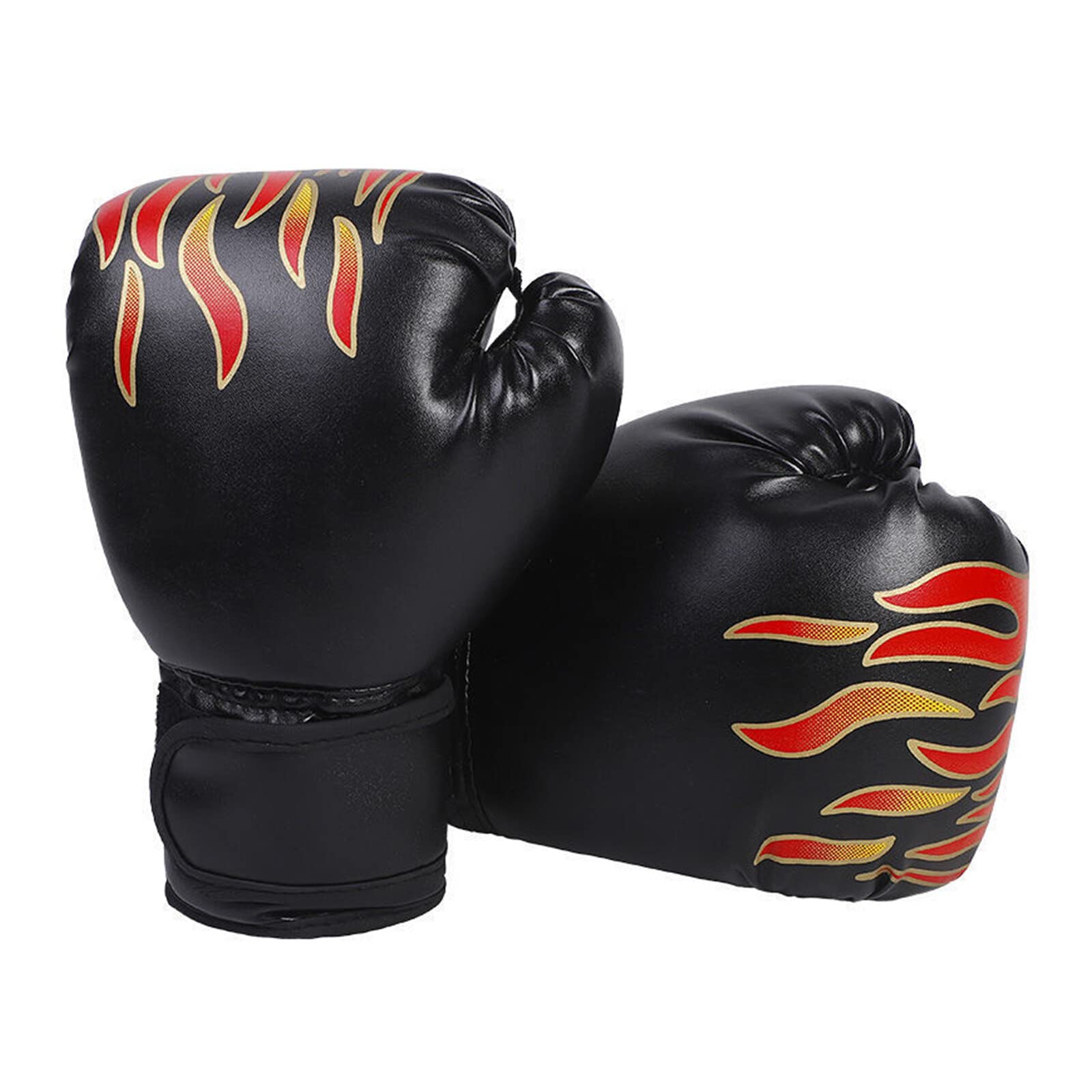 Hwtcjx Kids Boxing Gloves, Punching Gloves, Childrens PU Boxing Glove, for Elementary Boxing Training in the Age Group 3-12 Years Old (Black)