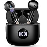 Wireless Earbuds, 2025 Bluetooth Headphones 5.4 HiFi Stereo, in-Ear Ear buds with 4 ENC Noise Cancelling Mics, 40H Playtime Sport Ear Buds with Charging Case, IP7 Waterproof Earphones with LED Display