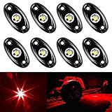 Amak 8 Pods LED Rock Lights Kit Red Underbody Glow