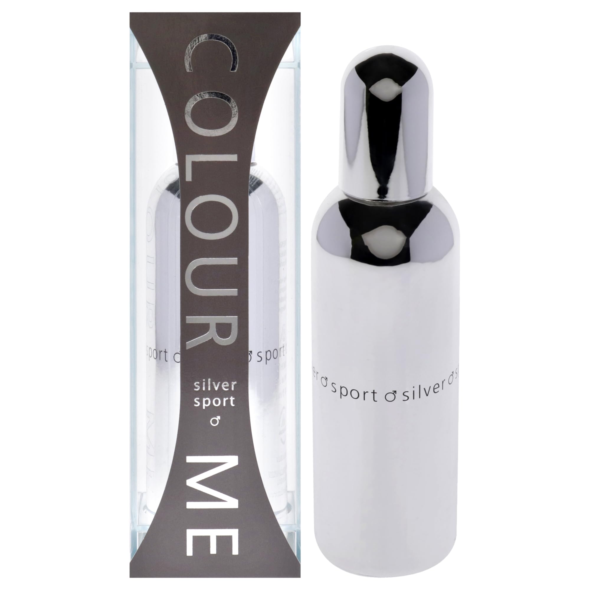 COLOUR ME Silver Sport Perfume for Men 90ml Eau de Parfum, Luxury Fragrance - Mens Aftershave, Long Lasting Fragrance for Men by Milton-Lloyd