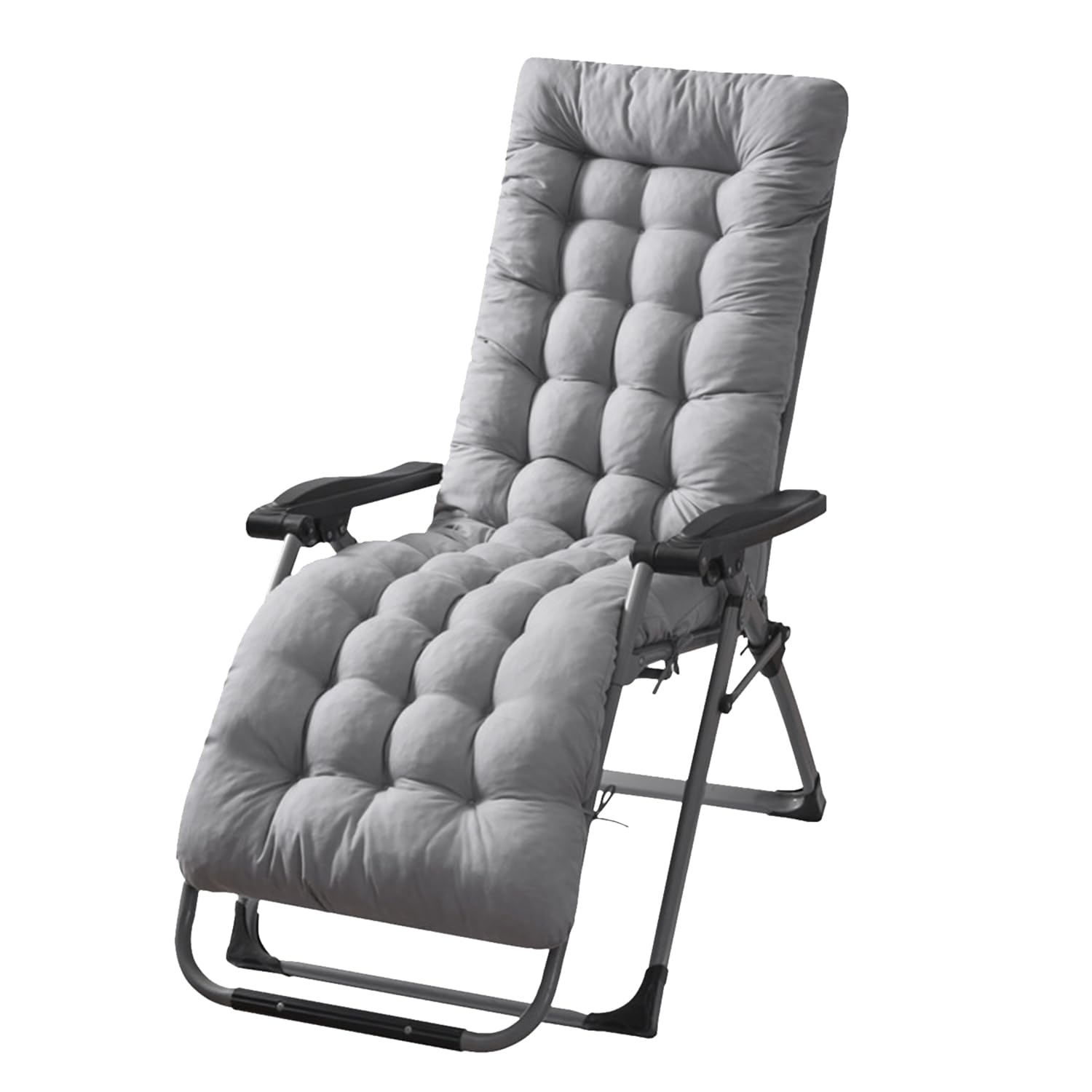 Photo 1 of Lounge Chair Cushion, 67in x 22in Soft Thicken Recliner Chair Pad Rocking Seat Cushion with Tie, Zero Gravity Lounge Chair Cushions for Patio Pool, Grey