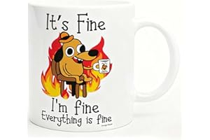 It's Fine Funny Coffee Mug, Funny Gifts for Women and Men. 11oz Coffe Cup