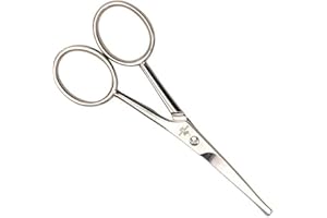 Dubl Duck Stainless Steel Ear/Nose Curved Pet Grooming Shears, 4-Inch