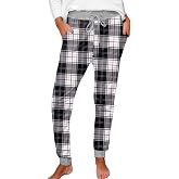 Deerose Women Christmas Pajama Pants Elastic Waist Drawstring PJ Pants with Pockets