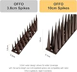 OFFO Bird Spikes 6.67m Pigeon Deterrent Brown, 31.8cm Nails, Weatherproof PP view 2