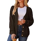 UEAL Womens V Neck Cardigan Sweaters Trendy Long Sleeve Button Up Business Casual Fall Sweater Tops 2026