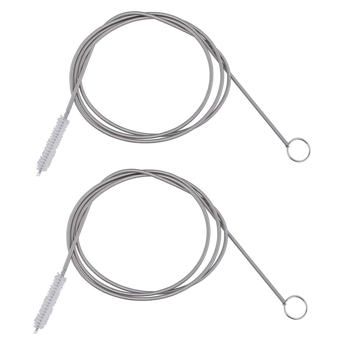 Long Pipe Cleaner Flexible Tube Cleaning Brush Snake Drain Clog Remover Drain Brush Aquarium Water Filter Pipe Air Tube Hose Cleaning Brush Sink Fridge Skinny Pipe Dredging Tool 155CM