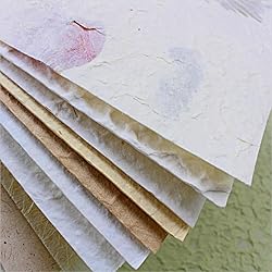 Diuhofart Textured Handmade Paper Sheets for