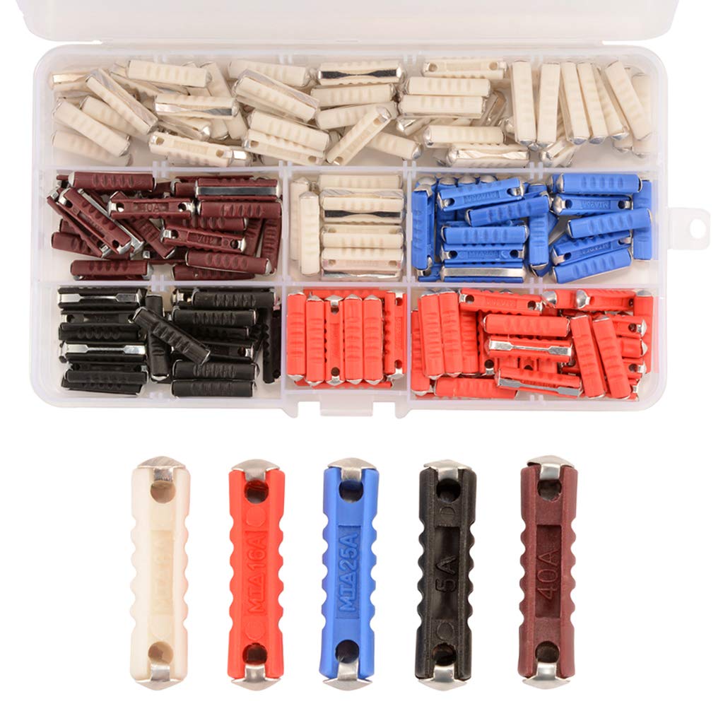200 pieces 6 x 25 mm torpedo fuse fuse assorted kit 5A 8A 16A 25A 40A torpedo fuse boxed fuse car with Eastern European car fuse