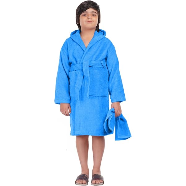 thumbnail image 2 of A2Z 4 Kids 100% Cotton Baby Pink Hooded Bathrobe – Terry Towelling Dressing Gown For Girls 2 of 6