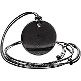 Karelia Shungite Pendant - Circle Base - Wearing this Shungite Necklace Improves and Protect Your Energy Flow - Stone from Russian Mine